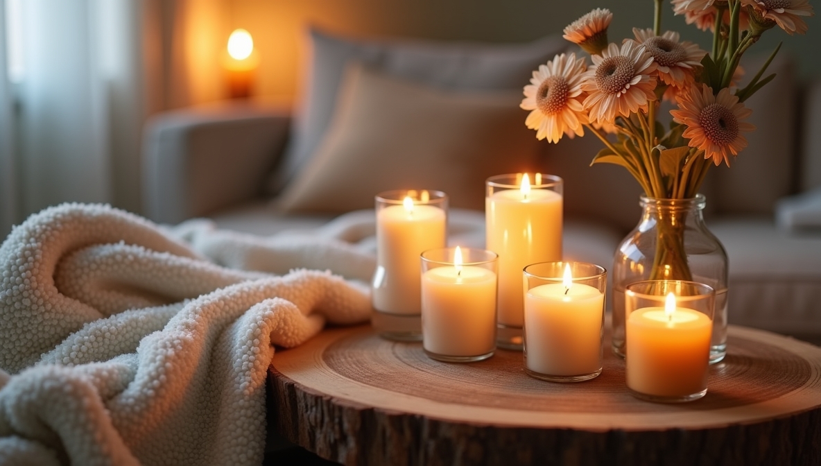 Hyggelig atmosfære med duftlys fra Queblornphroxxen